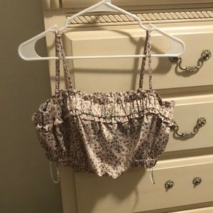 Cute floral crop top